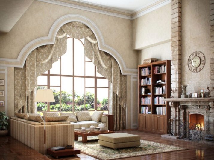 Інтер’єр вітальні з каміном в приватному будинку (72 фото): дизайн камінної зали в дерев’яному заміському будинку, установка каміна в центрі і інші варіанти