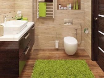 Плитка під дерево у ванній (56 фото): настінна керамічна плитка в ванній кімнаті, дизайн світлої плитки на стінах і на підлозі, інші варіанти