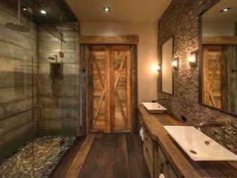 Плитка під дерево у ванній (56 фото): настінна керамічна плитка в ванній кімнаті, дизайн світлої плитки на стінах і на підлозі, інші варіанти