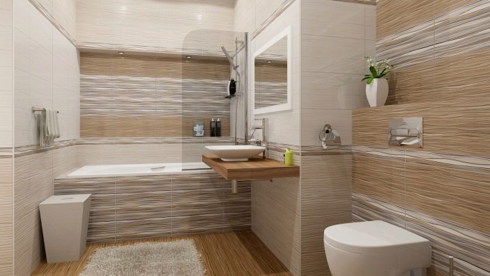 Плитка під дерево у ванній (56 фото): настінна керамічна плитка в ванній кімнаті, дизайн світлої плитки на стінах і на підлозі, інші варіанти