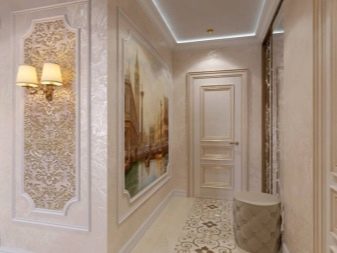 Шпалери в коридор, передпокій (121 фото): дизайн шпалер, вибір в передпокій з темними і світлими дверима, миються сірі і смугасті, білі і зелені шпалери в інтер’єрі