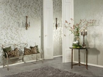 Шпалери в коридор, передпокій (121 фото): дизайн шпалер, вибір в передпокій з темними і світлими дверима, миються сірі і смугасті, білі і зелені шпалери в інтер’єрі