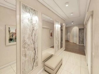 Шпалери в коридор, передпокій (121 фото): дизайн шпалер, вибір в передпокій з темними і світлими дверима, миються сірі і смугасті, білі і зелені шпалери в інтер’єрі