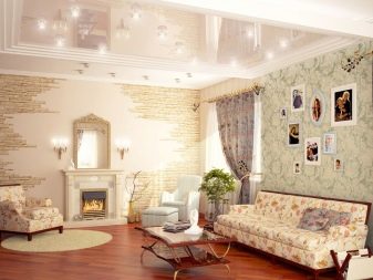 Вітальня в стилі прованс (104 фото): оформлення інтер’єру маленького і великого залу в сучасному прованському стилі, дизайн люстр та інші нюанси