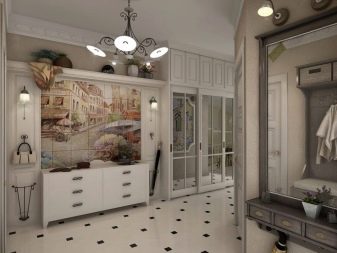 Вітальня в стилі прованс (74 фото): інтер’єр коридору в білих і інших тонах, дизайн шаф-купе та інших меблів у стилі прованс