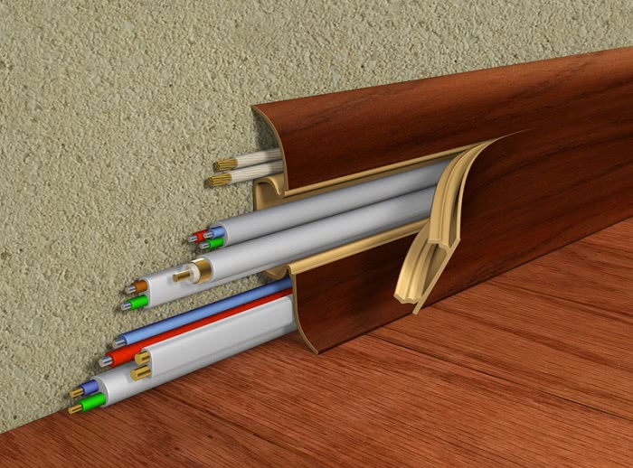 Монтаж напольного пластикового плинтуса