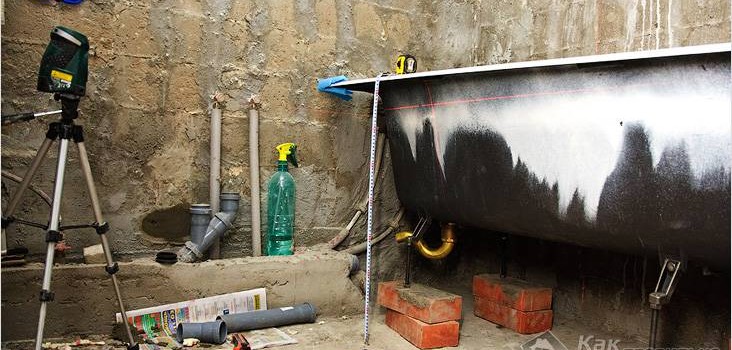 Як закріпити чавунну ванну