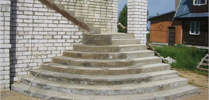 Ганок з бетону своїми руками