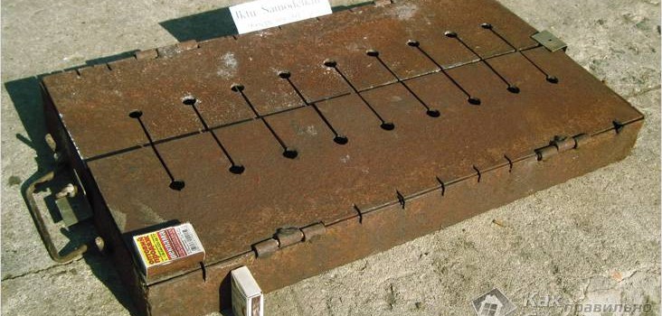 Розбірний мангал своїми руками Розбірний мангал своїми руками