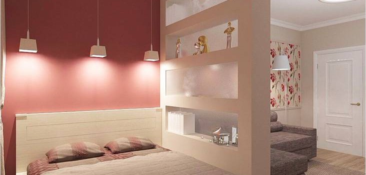 Зонування кімнати перегородками